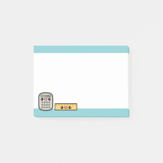 Cute rekenmachine en liniaal post-it® notes (Voorkant)