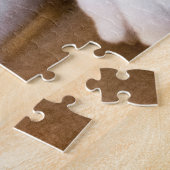 Cute Relaxing White Calico Cat Puzzle Legpuzzel (Zijkant)