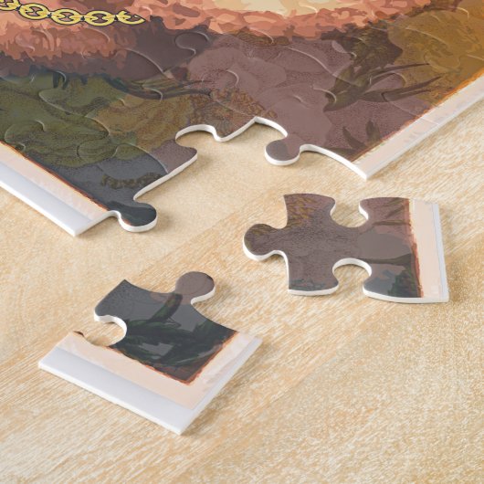 Cute Renaissance-kat met bril en goudketting Legpuzzel (Zijkant)