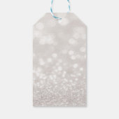 Cute rendier glinsterende bokeh cadeaulabel (Achterkant)
