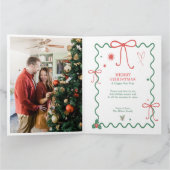 Cute Rendier Handgetekende Frame Kaart (Binnen)