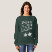 Cute Rendier Hert Kerst Typografie Pun T-shirt (Voorkant volledig)