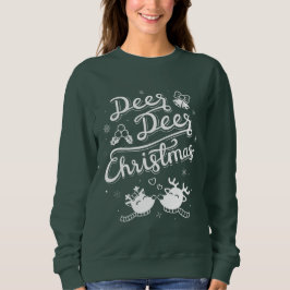 Cute Rendier Hert Kerst Typografie Pun T-shirt
