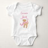 Cute rendier in roze romper (Voorkant)