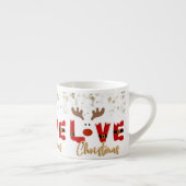 Cute Rendier KERST Espresso Kop (Rechts)
