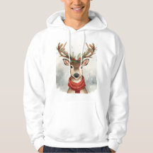 Cute Rendier Kerst Hoodie,Knus Festief Winter