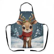 Cute rendier kerst schort voor een feestelijke keu