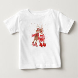 Cute Rendier Kerst T-shirt – Cozy 3D