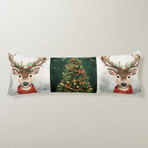 Cute Rendier Kerstbeddengoed Voor Lichaamkussen