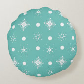 Cute Rendier Kerstfeest Sjaal Hoed Bril Rond Kussen (Achterkant)