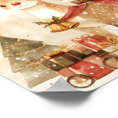 Cute Rendier met Kerstcadeaus Muur Kunst Decoratie (Hoek)