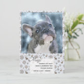 Cute Rendier Patroon Pastelblauw of Eigen Kleur Feestdagenkaart (Staand voorkant)