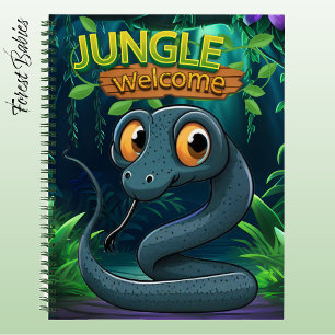 Cute reptiel Jungle Welkom Slang Ontwerp🐍 Notitieboek
