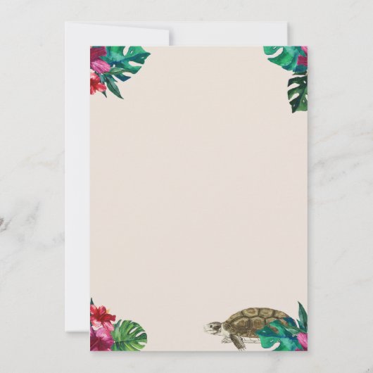 Cute Reptile Th-Kind Birthday Party Kaart (Achterkant)