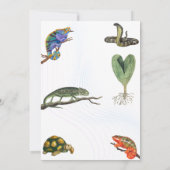 Cute Reptile Th-Kind Birthday Party Kaart (Achterkant)