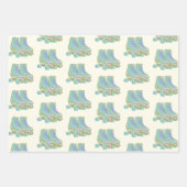 Cute Retro 80s Roller Schaatsen Pattern in Pastels Inpakpapier Vel (Voorkant 2)