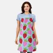 Cute Retro Aardbery Fruit Pattern Pink Red Blue Schort (Gedragen)