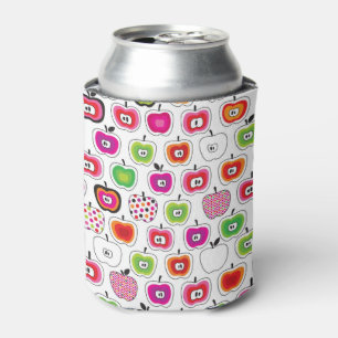 Cute retro-appelpatroon blikjeskoeler