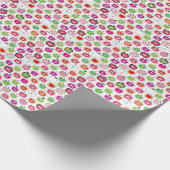 Cute retro-appelpatroon cadeaupapier (Hoek)