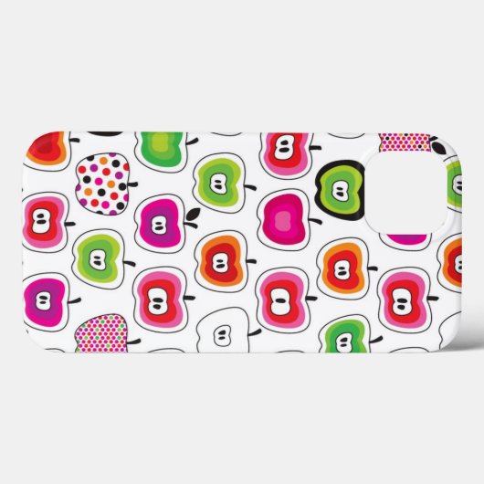 Cute retro-appelpatroon Case-Mate iPhone case (Achterkant (horizontaal))
