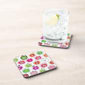 Cute retro-appelpatroon drankjes onderzetter (Rechterzijde)