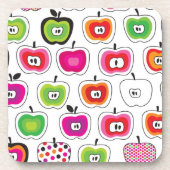 Cute retro-appelpatroon drankjes onderzetter (Voorkant)