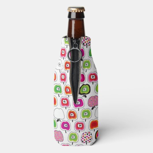 Cute retro-appelpatroon flesjeskoeler (Fles Achterkant)