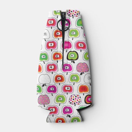 Cute retro-appelpatroon flesjeskoeler (Achterkant)