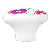 Cute retro-appelpatroon keramische knop (Zijkant)