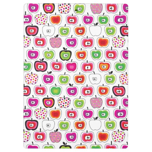 Cute retro-appelpatroon klembord (Achterkant)