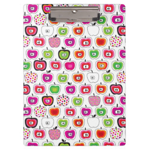 Cute retro-appelpatroon klembord