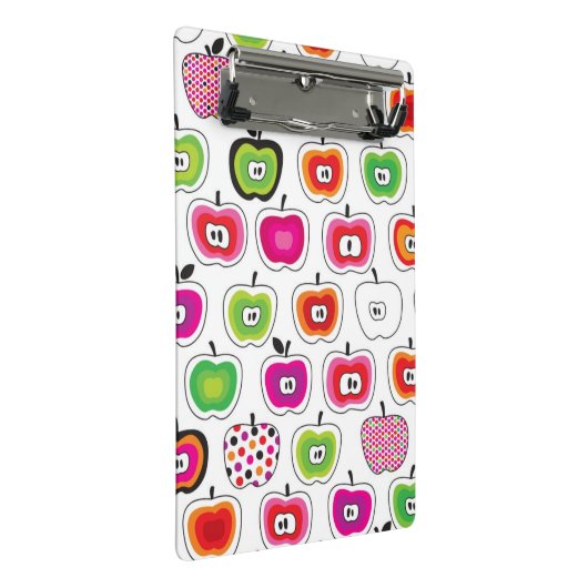 Cute retro-appelpatroon mini klembord (Schuin)