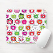 Cute retro-appelpatroon muismat (Met muis)