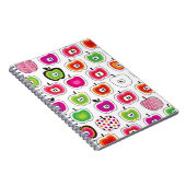 Cute retro-appelpatroon notitieboek (Rechterzijde)