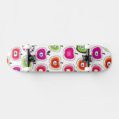 Cute retro-appelpatroon persoonlijk skateboard (Horizontaal)