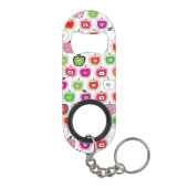 Cute retro-appelpatroon sleutelhanger flessenopener (Achterkant)