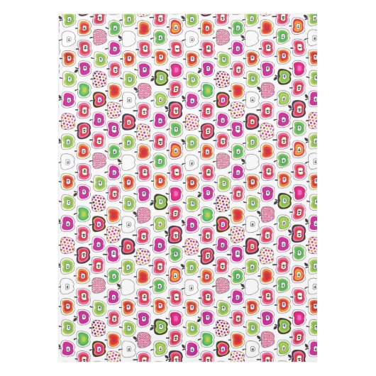 Cute retro-appelpatroon tafelkleed (Voorkant)