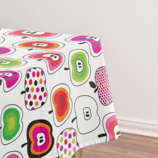 Cute retro-appelpatroon tafelkleed (Voorbeeld)