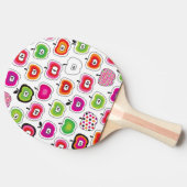 Cute retro-appelpatroon tafeltennisbatje (Zijkant)