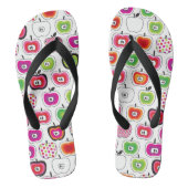 Cute retro-appelpatroon teenslippers (Voetbed)