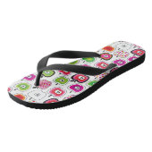 Cute retro-appelpatroon teenslippers (Schuin)