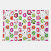 Cute retro-appelpatroon theedoek (Horizontaal)