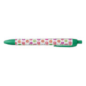 Cute retro-appelpatroon zwarte inkt pen (Bodem)