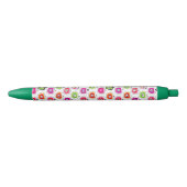 Cute retro-appelpatroon zwarte inkt pen (Voorkant)