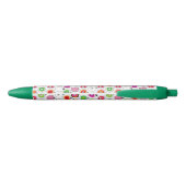 Cute retro-appelpatroon zwarte inkt pen (Achterkant)