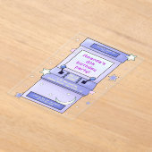 Cute Retro Arcade Game Kids Birthday Acryl Uitnodigingen (Laagn)