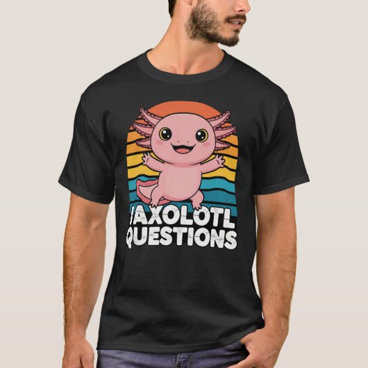 Cute Retro Axolotl Pun Design T-shirt (Voorkant)
