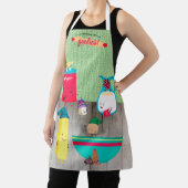 Cute retro baking food utensils Christmas kitchen Schort (Insitu)