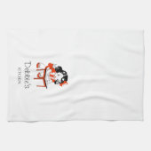 Cute  Retro Baking Girl Kitchen Towel Theedoek (Horizontaal)