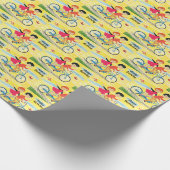 Cute retro  Birthday party Cadeaupapier (Hoek)